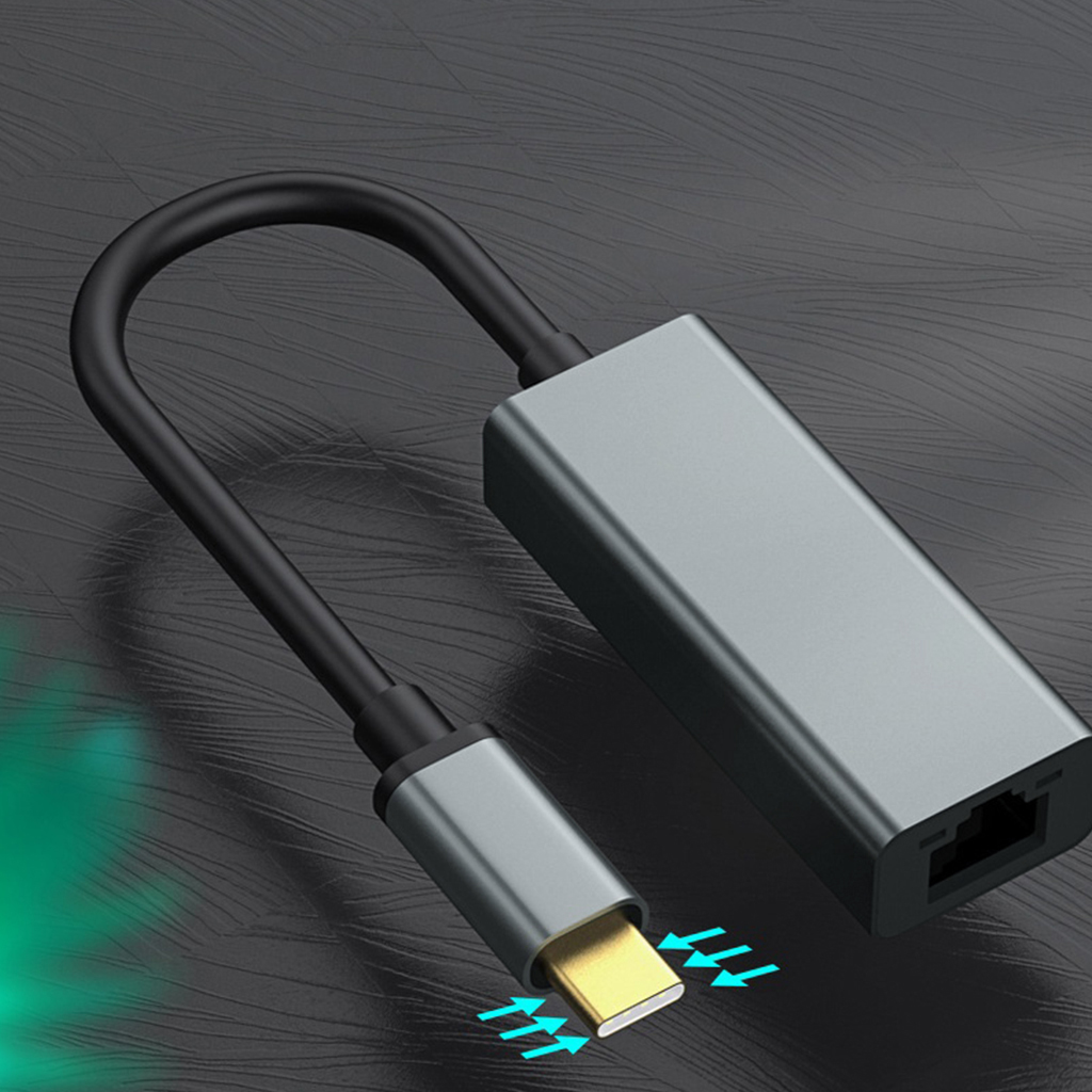 USB C Ethernet Adapter USB Type C to RJ45 Lan Adapter for MacBook Pro