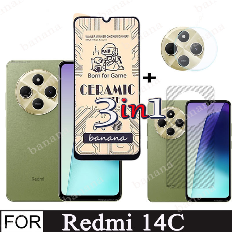 Redmi%2014C%20Matte%20Privacy%20/%20Ceramic%20soft%20film%20For%20Redmi%2013C%2012C%2010C%204G%205G%203%20in%201%20Anti%20Blue%20Light%20Ray%20Tempered%20Glass%20Screen%20Protector%20and%20Camera%20Lens%20Glass%20Protector%20-%20Image%203