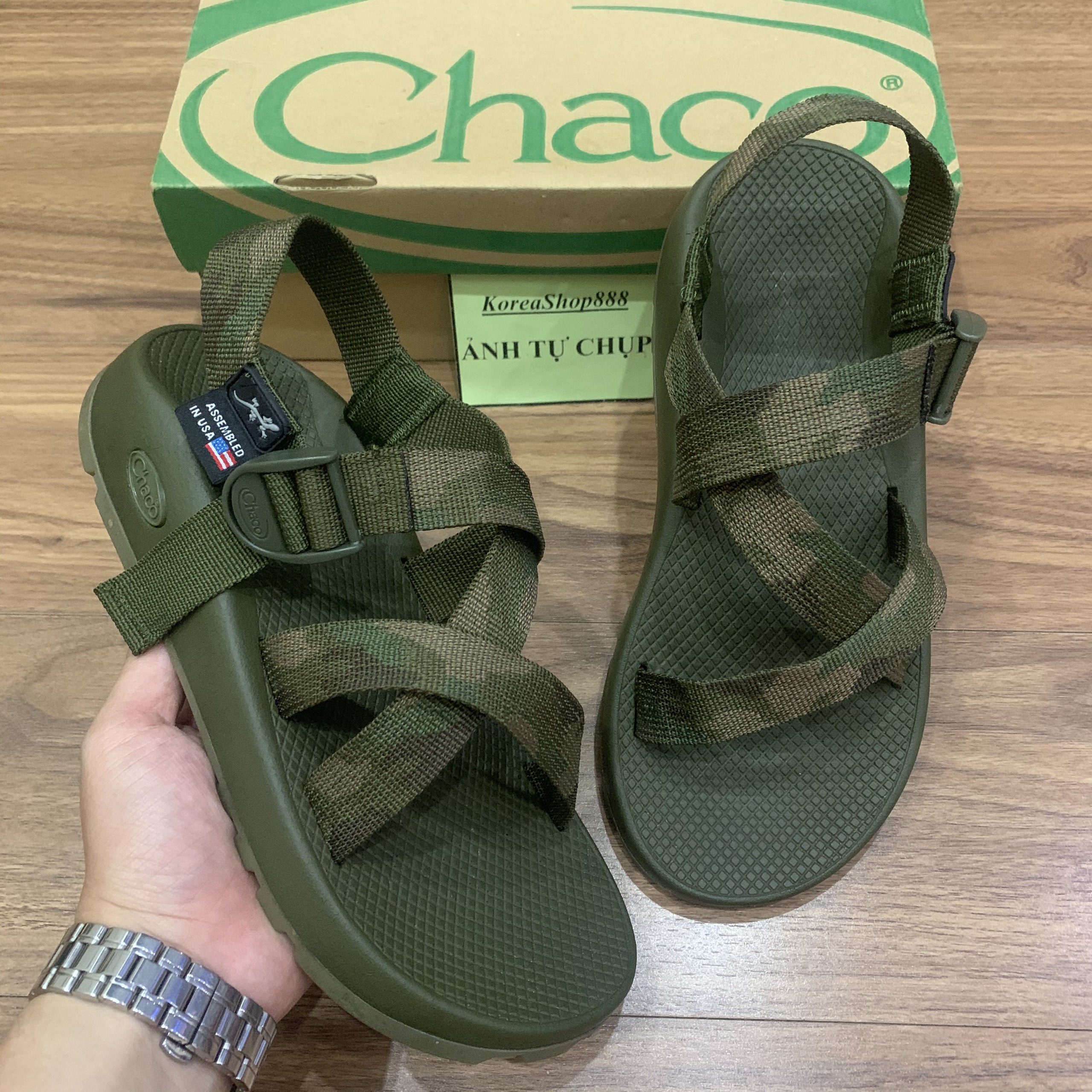 Dép Sandal Nam Chaco Rằn Ri D35
