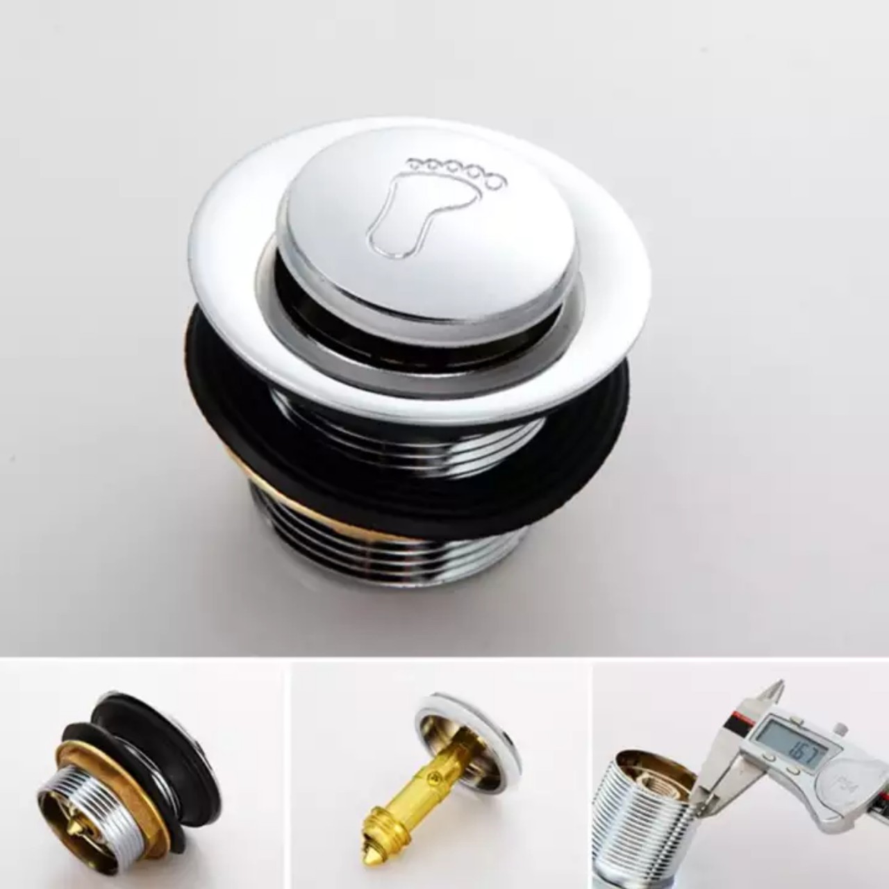 Xả đạp bồn tắm (Chân ren dài)