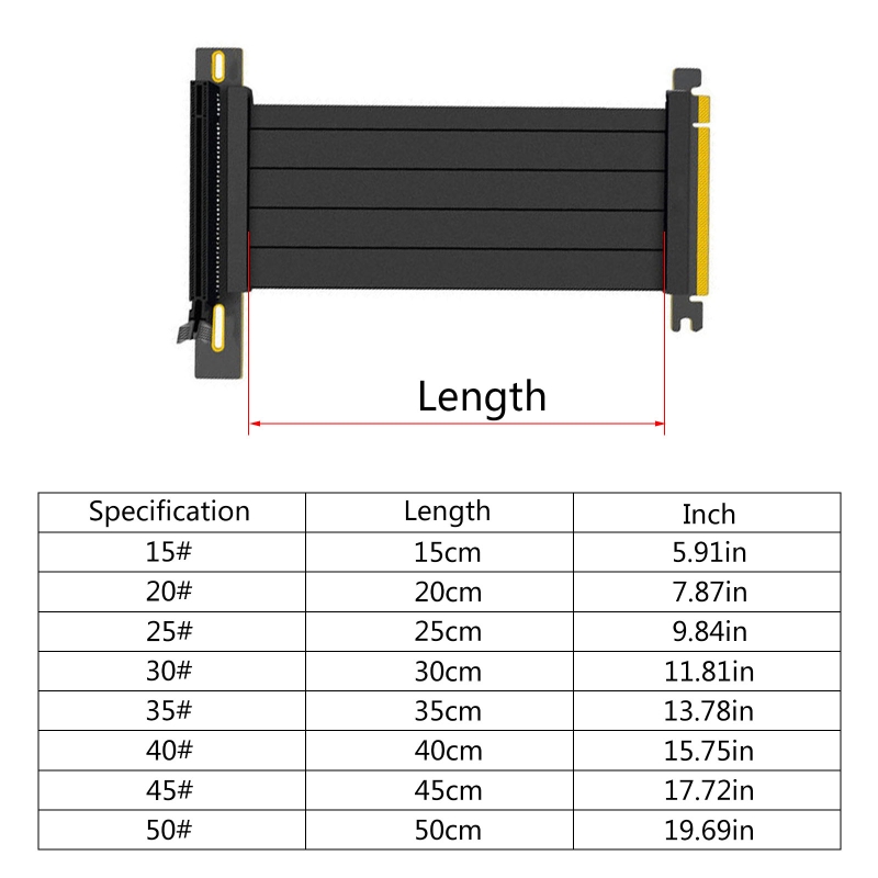 High Speed PC Graphics Cards PCI for Express Connector Cable Riser Card PCI-E 4.0 X16 Flexible Cable Expansion Port Adap