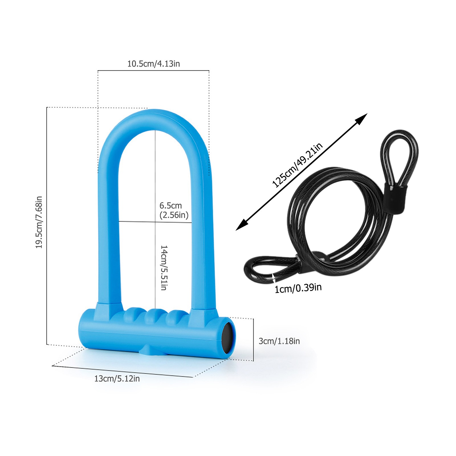 EYPINS Alarm U-slot Motorfiets D-slot, 19mm Heavy Duty 110dB Alarm Bike U Lock 20 Ton Anti Diefstal Waterdicht Slot Voor Scooter Motorfiets Elektrische Fiets