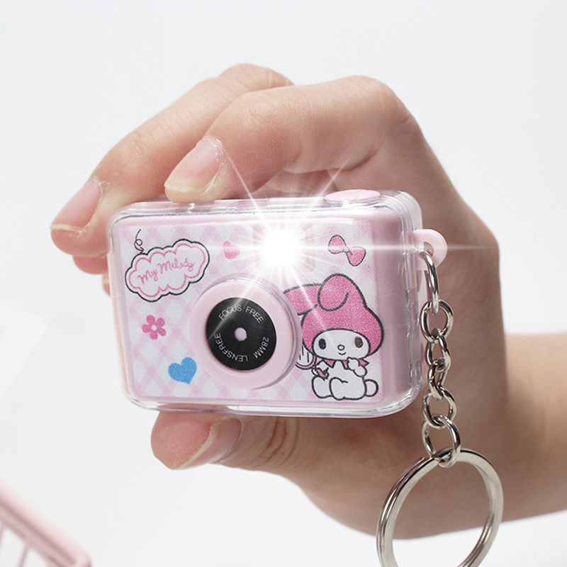 【Free-delivery】 1PC Sanrio Kuromi Hello Kitty Glowing Small Camera Kirby Keyring Camera Keychain for Girls Game Pendant JIJIN.