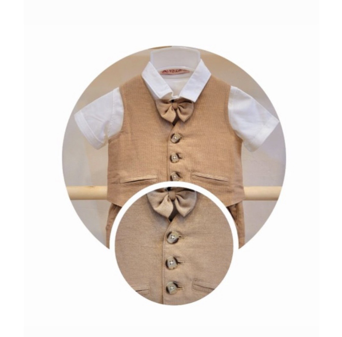 Bộ vest gile set công tử yếm cho bé trai