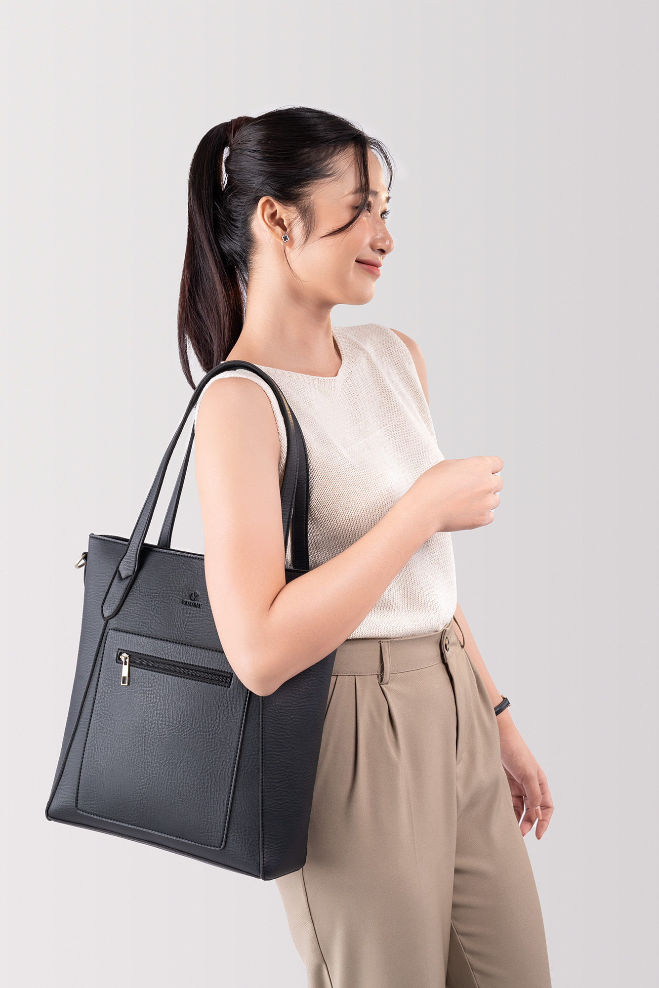 Túi Yuumy (Thời trang nữ công sở dáng đứng cỡ trung - Túi xách da Seasand YTX39)