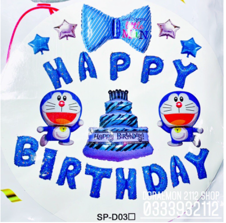Combo bóng trang trí Sinh Nhật DORAEMON