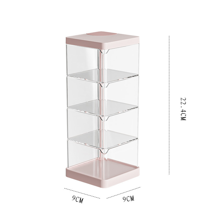 Desktop Rotating Data Cable Storage Box Jewelry Multi layer Rotating Transparent Storage Cosmetics Beauty Egg Sorting Box