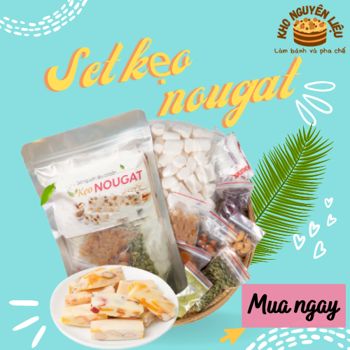 [12 Nguyên Liệu - 60 Chiếc] Set Nguyên Liệu Kẹo Nougat (Kẹo Hạnh Phúc)