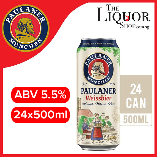 Paulaner Weissbier ABV 5.5 (Can) 24 X 500ML Lazada Singapore