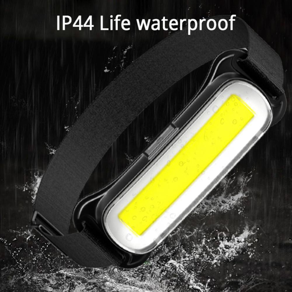 Homempire Rechargeable LED Headlamp 3 Modes Headlight Waterproof Head Light Adjustable Headband for Outdoor Camping Fishing Hiking