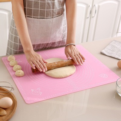 Tấm Lót Nhào Bột Silicon Size 40x50cm, Tấm thớt silicon mềm chống dính nhào bột làm bánh, thảm silicon làm bánh, 40x50cm
