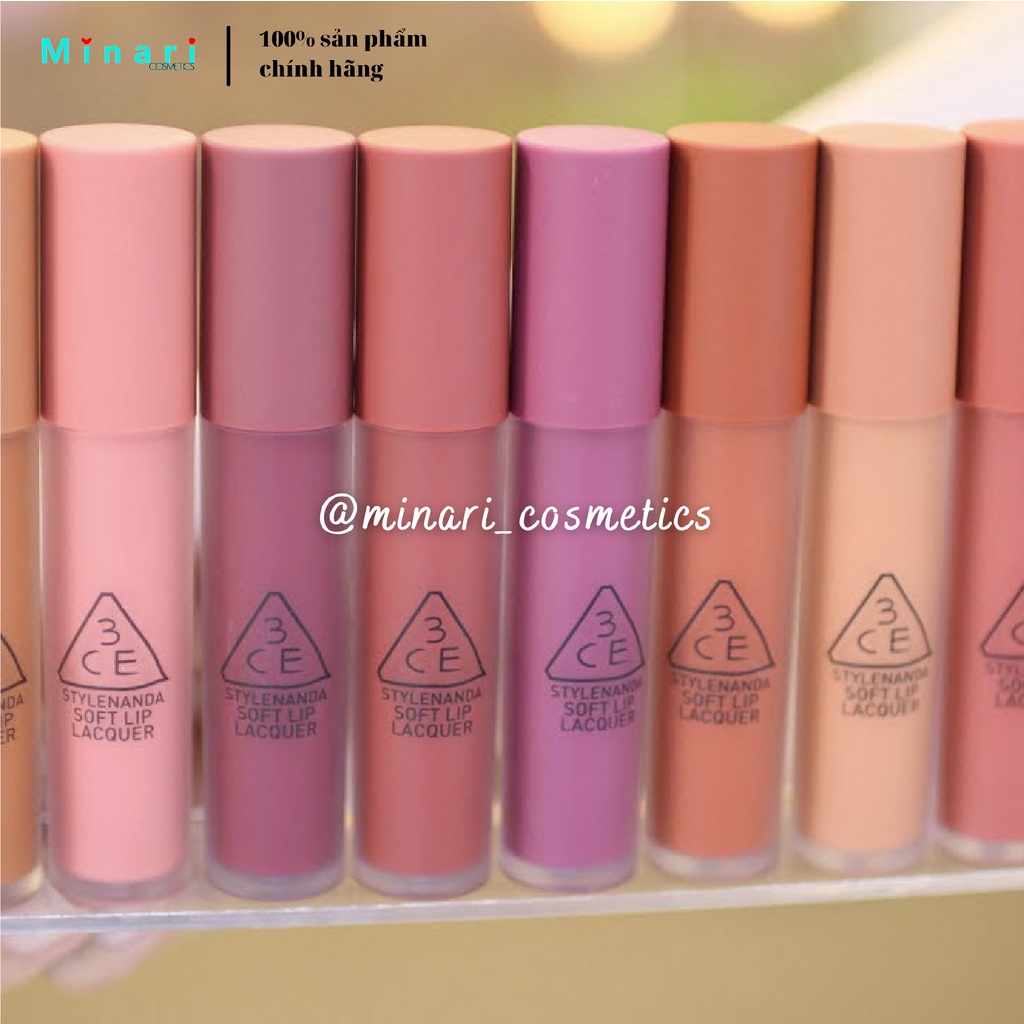 [Chính hãng - Bill Hàn] Son Kem Lì 3CE Soft Lip Lacquer