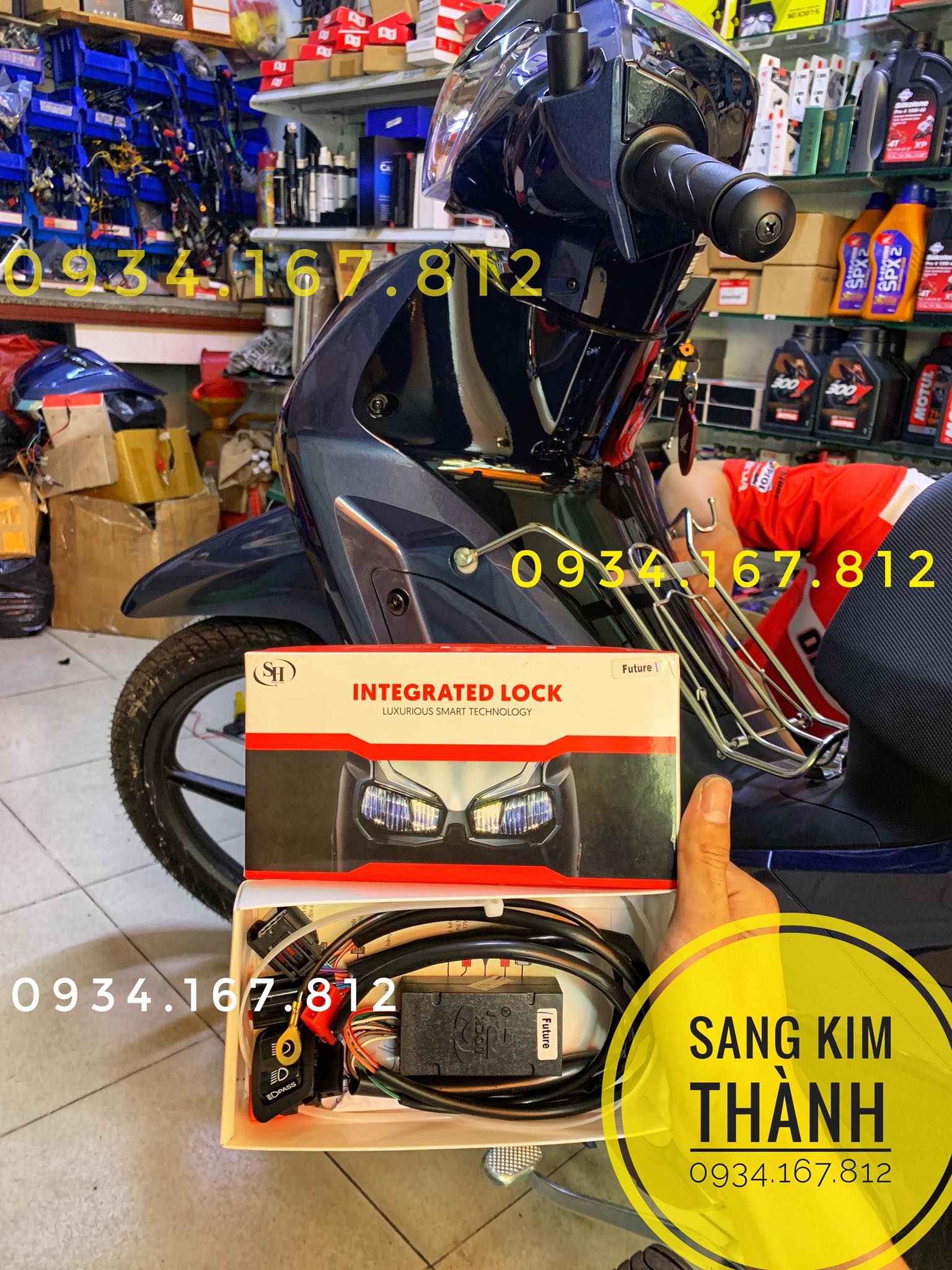 Bộ mạch tắt mở đèn pha xe honda future integrapted lock full giắc cắm