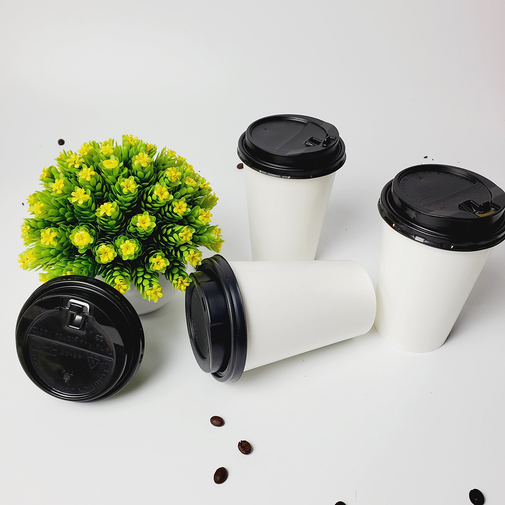 Set 50 chiếc cốc  giấy có nắp 480ml - 16OZ