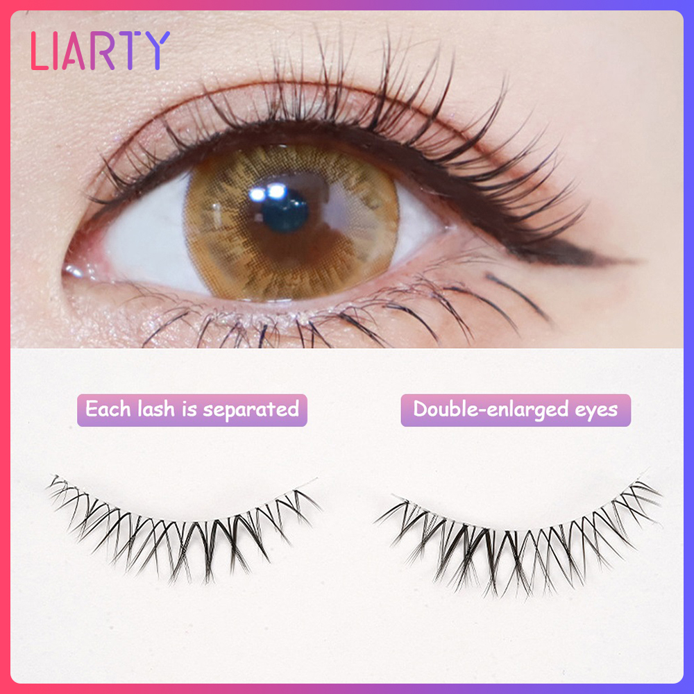 LIARTY 5 Cặp Lông Mi Giả Tự Nhiên Nối Mi Cong Độ C