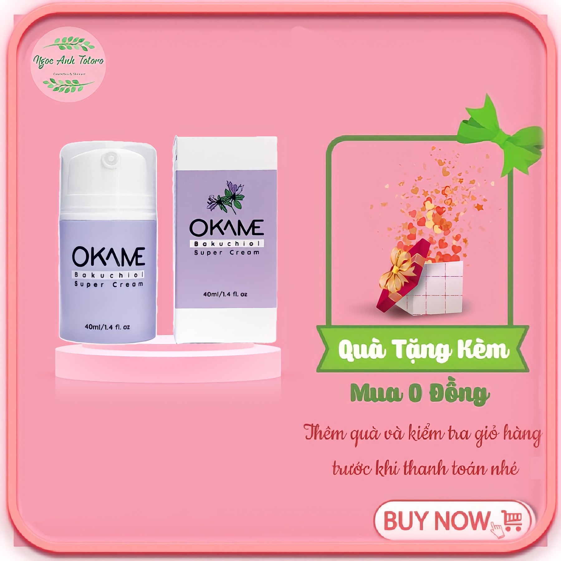 Kem dưỡng ẩm Okame Bakuchiol Super Cream