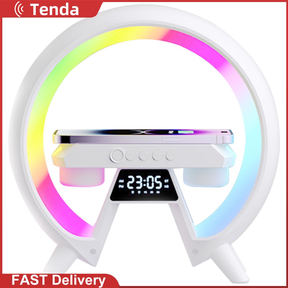 Wireless Charging Desk Lamp Can Be Used TF Card Bluetooth-Compatible Speaker With/no Clock Gifts for Teenagers/Women/Men