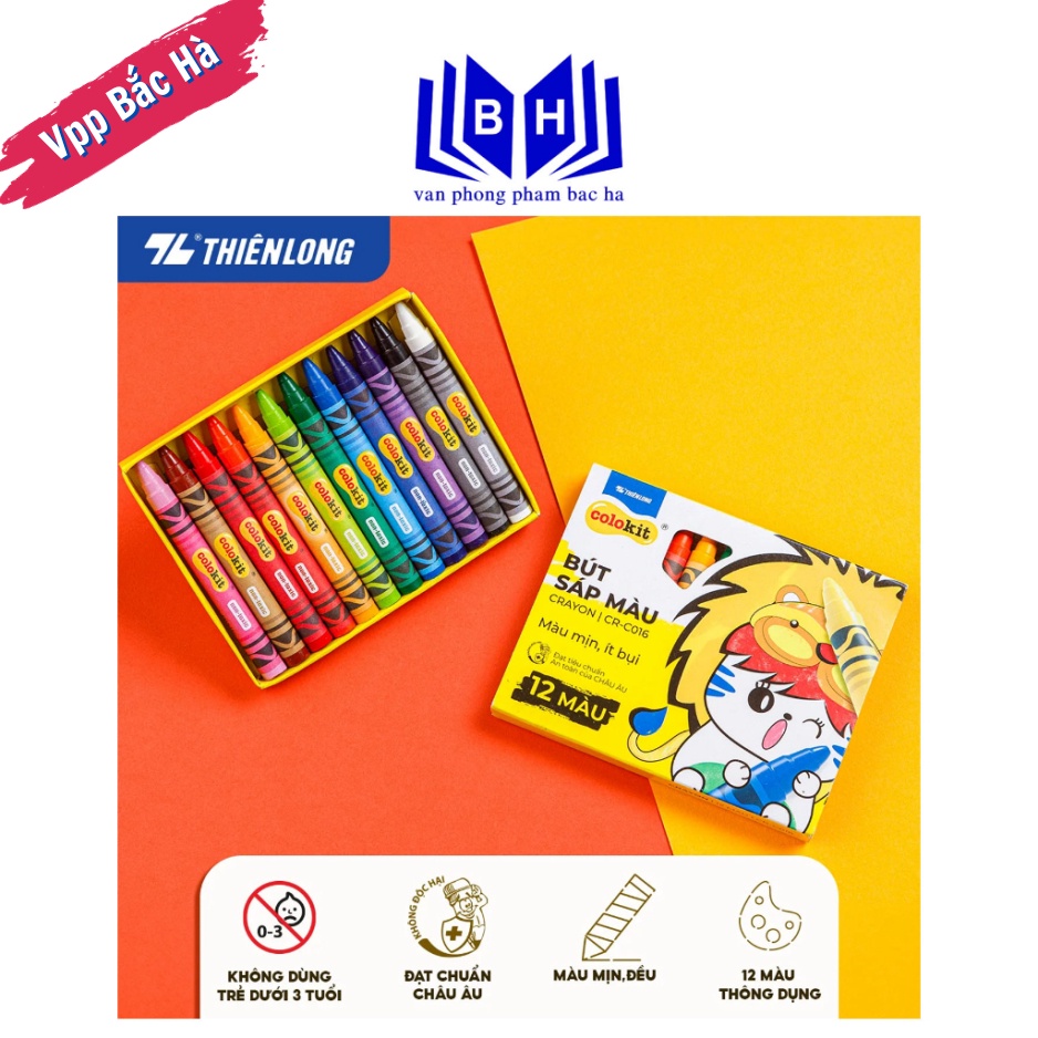 Bút sáp màu thiên long cr-c016 - 12 màu