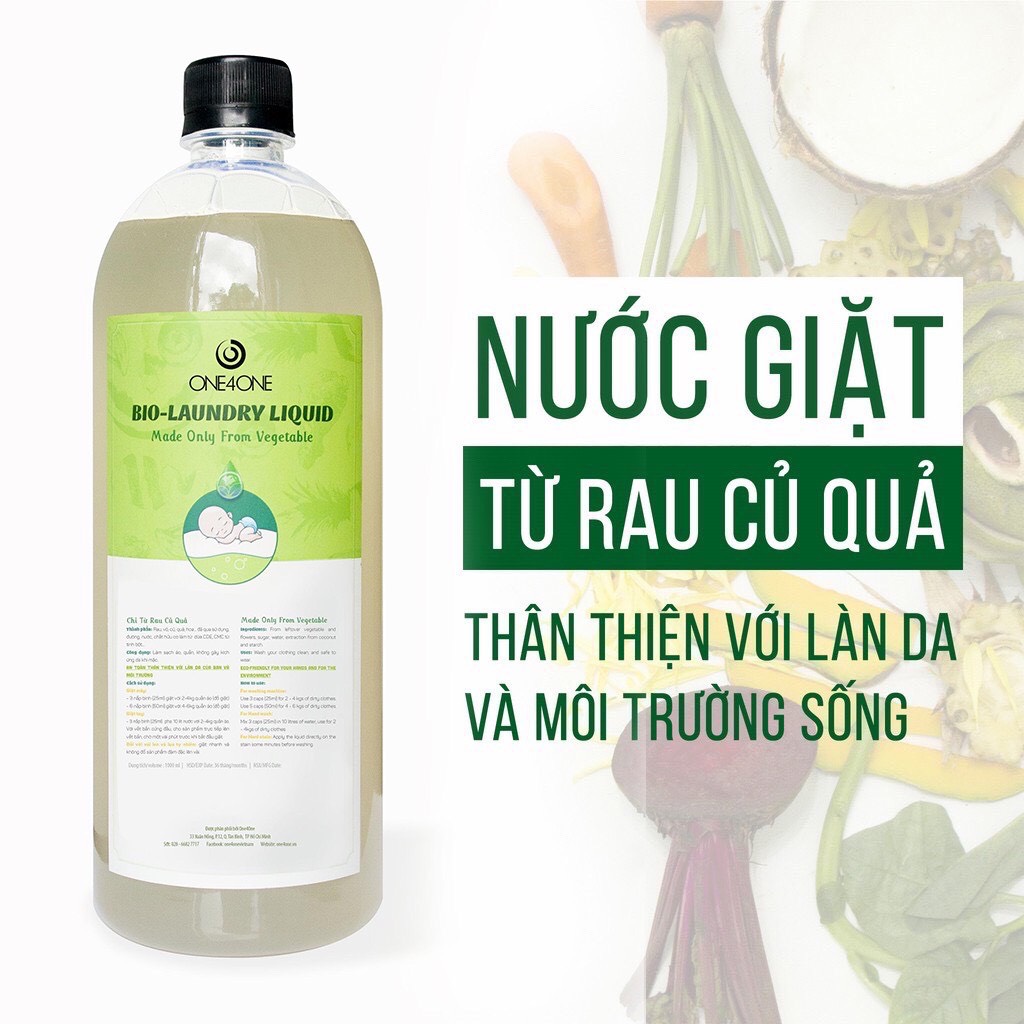NƯỚC GIẶT SINH HỌC ONE4ONE 1L, 4.9L