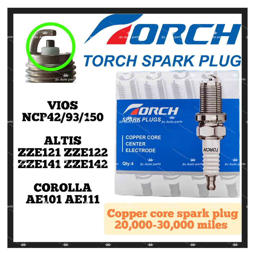 ORIGINAL TORCH COPPER CORE SPARK PLUG TOYOTA VIOS NCP42 NCP93