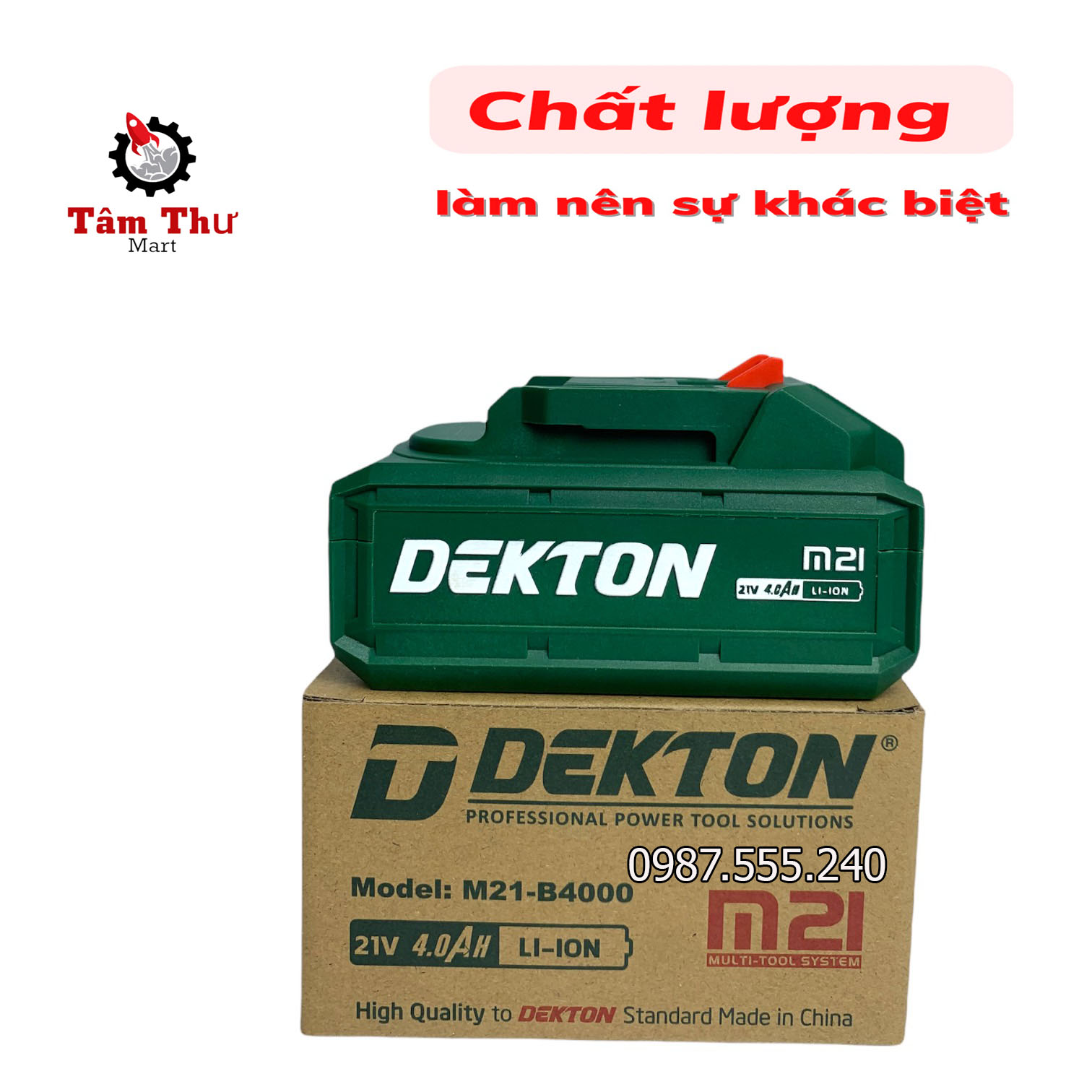 Đế sạc- Pin DEKTON M21 chân pin phổ thông