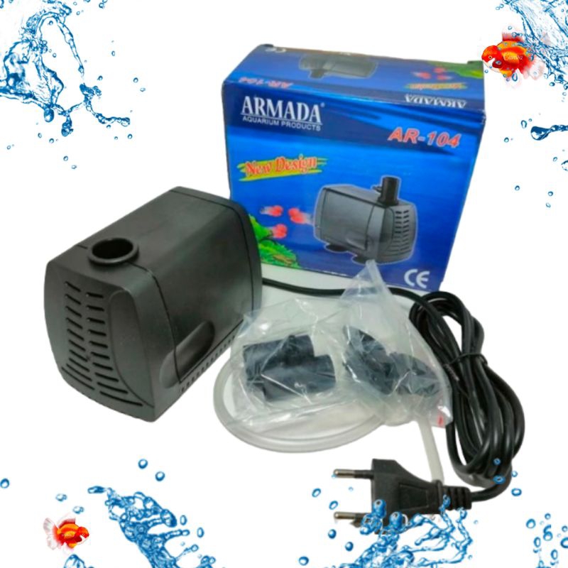 Pompa aquarium kolam hidroponik ARMADA AR 104 Submersible Pump