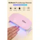 6W Mini Nail Dryer - Portable Machine with 6 LED UV Lights for Manicures. 