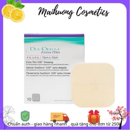 Miếng dán mụn Duoderm extra thin,miếng dán hút mủ vết thương chăm sóc da mụn kích thước 10 x10 cm 1 miếng lẻ