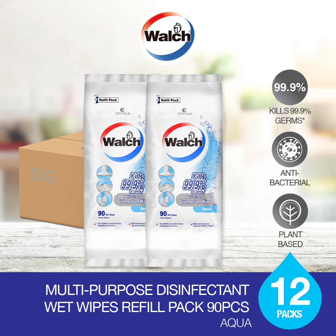 Walch® MultiPurpose Disinfectant Wet Wipes Refill Pack 90pcs x 12 Packs Lazada Singapore