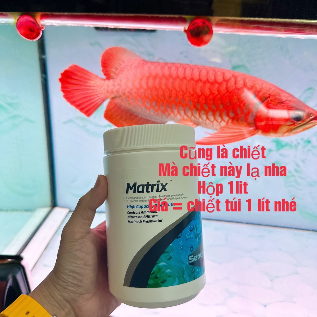 Đá matrix seachem vật liệu lọc bể cá hộp chiết từ 100 lít + tặng kèm túi vll