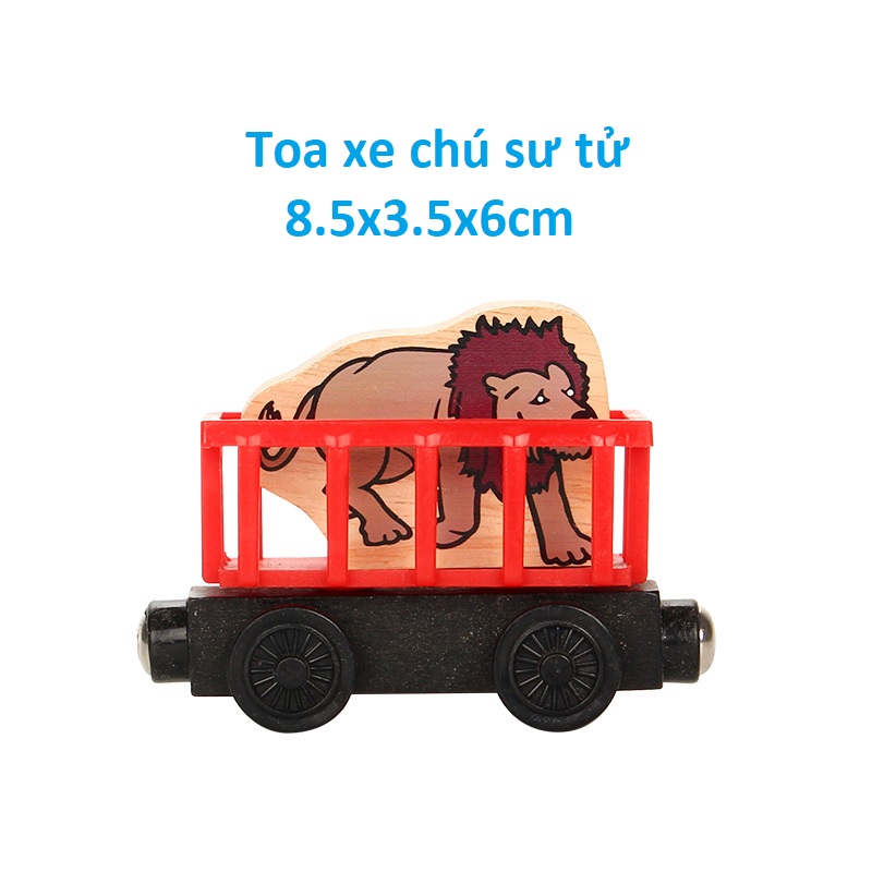 [HCM]Xe lửa gỗ Xe nâng toa xe lửa động vật đường ray xe lửa gỗ