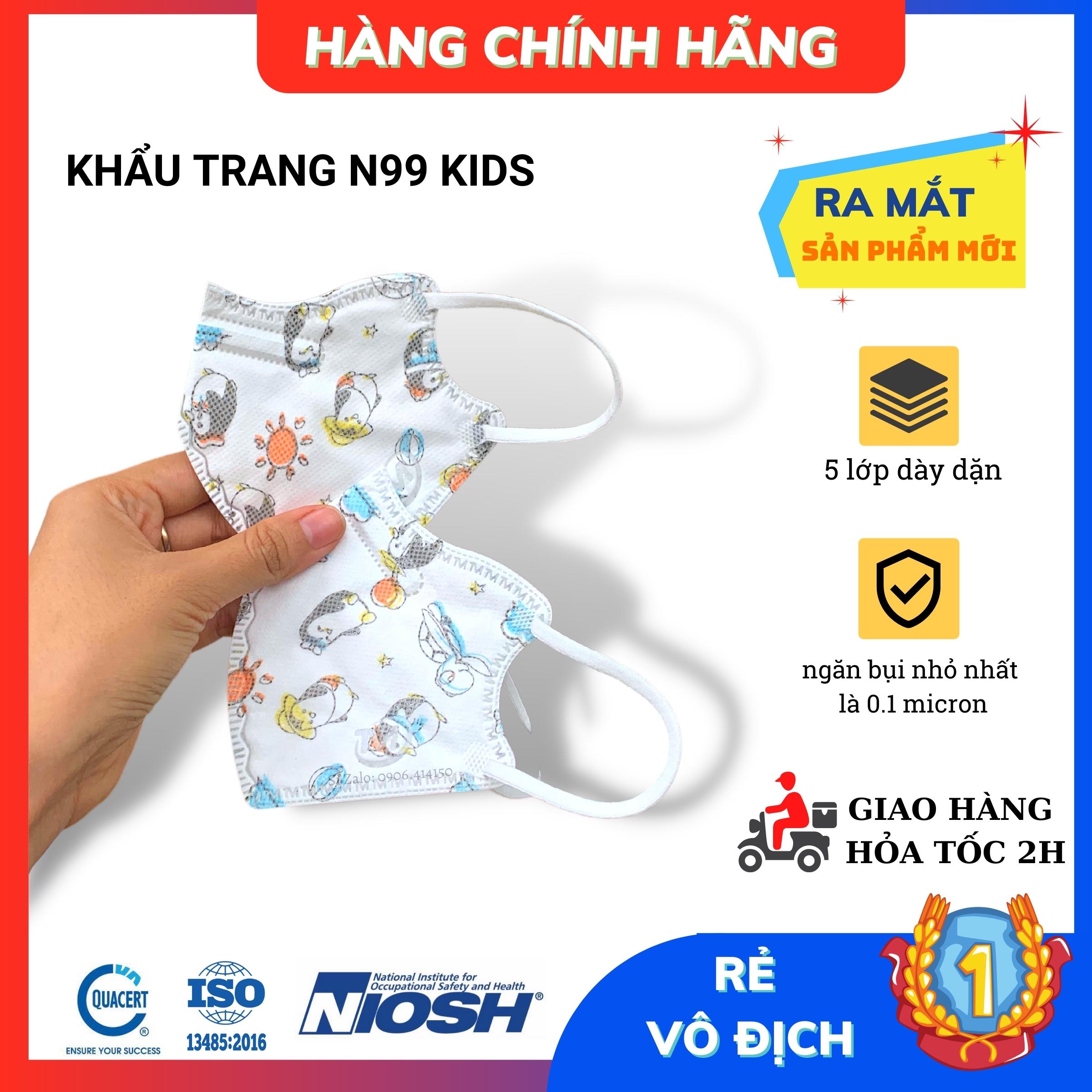 Set 50cái khẩu trang N95 Kids [TM95 KIds - SHB Pro Mask - FFP2 - 4 Lớp - Chính Hãng]