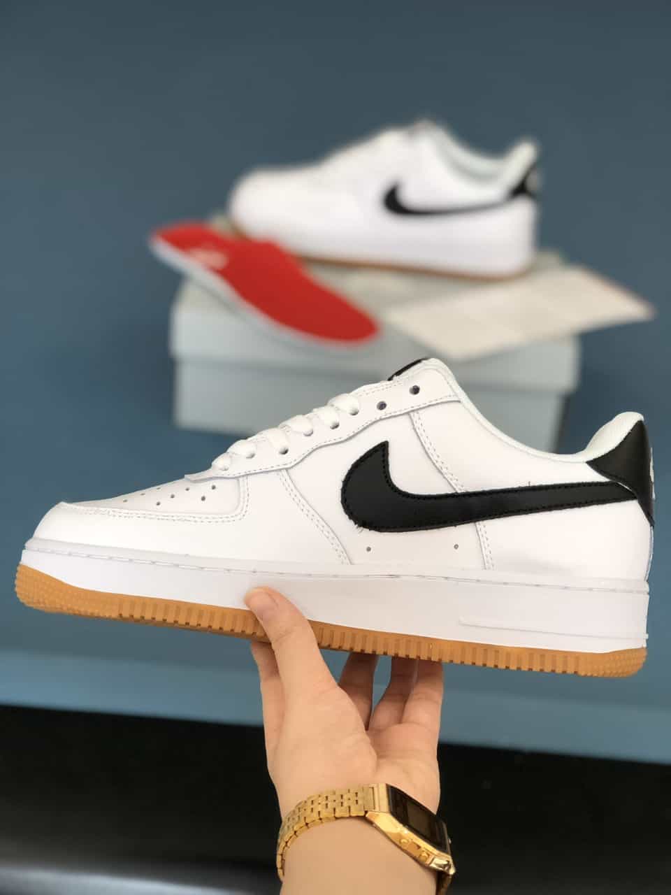 GIÀY NIK.E AIR FORCE 1 ĐẾ NÂU ( full box + bill + tất )