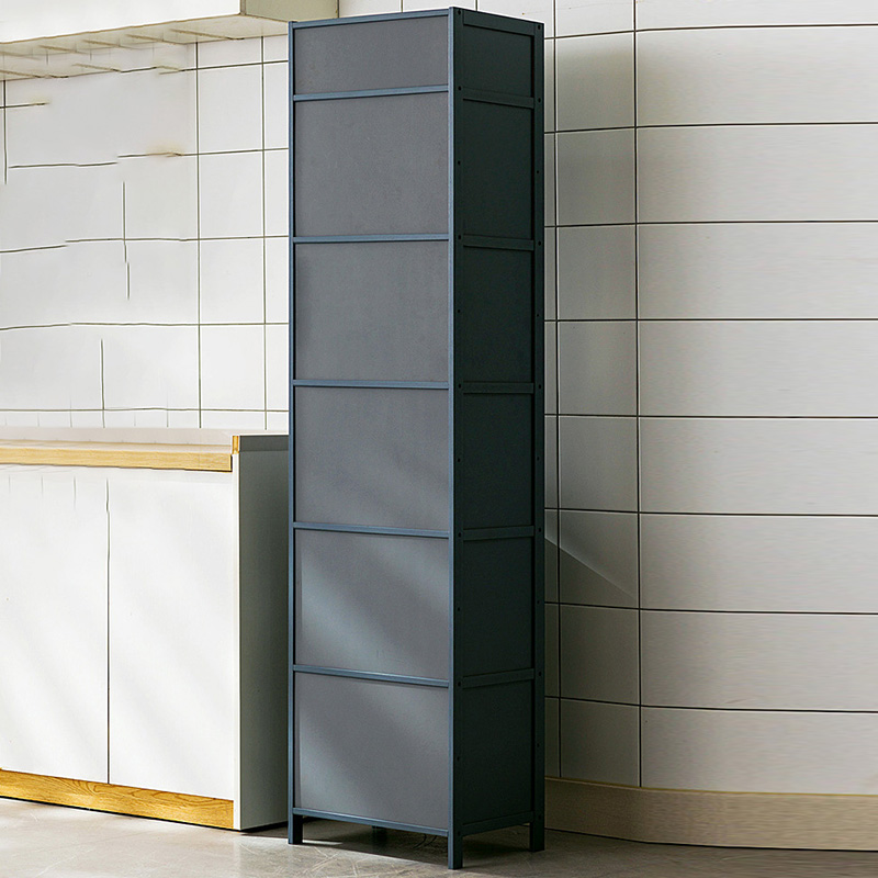 Kitchen shelves, storage cabinets, crack cabinets, storage cabinets, multi-layer floor-standing pots and pans, refrigerators, narrow gaps, dishes, pans, cupboards