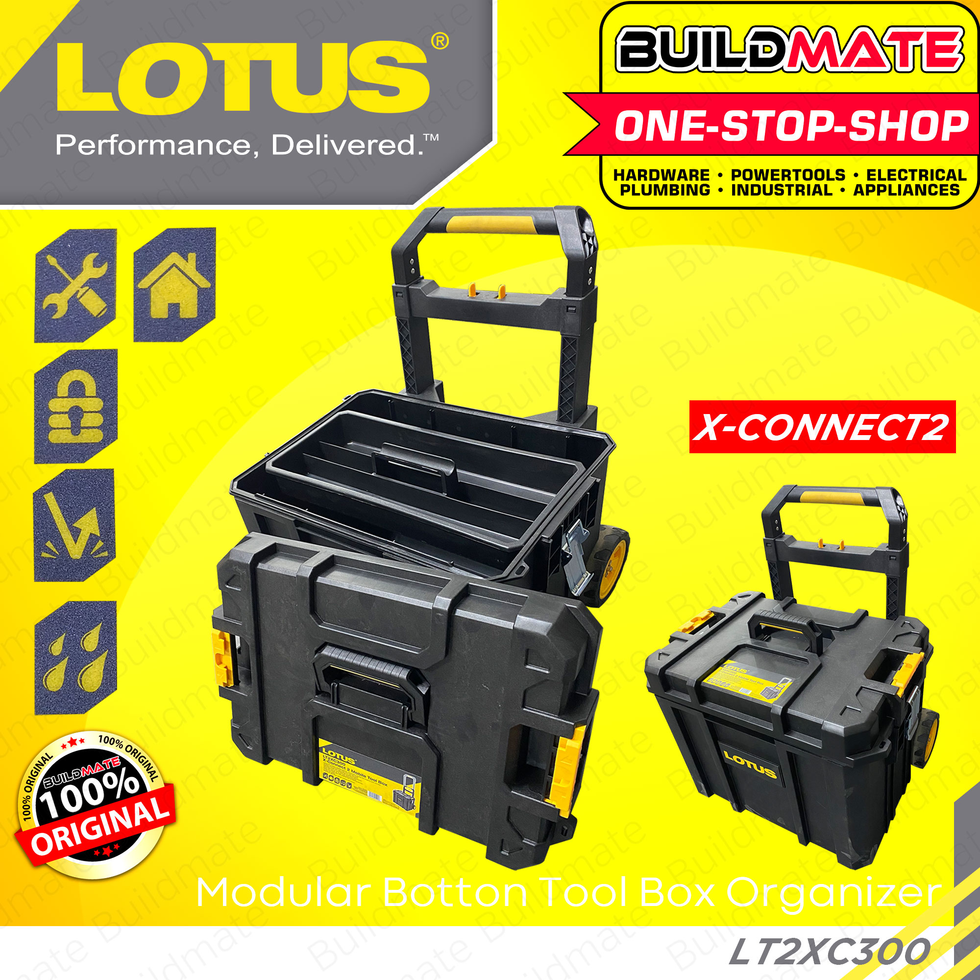 BUILDMATE Lotus XConnect2 Modular MOBILE Bottom Tool Box Toolbox