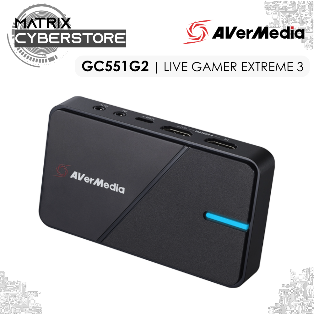AVerMedia GC551G2 Live Gamer Extreme 3 Gaming 4K Capture Card - Plug   Play, USB-C, 4Kp30, VRR Support, Ultra Low Latency, Perfect for next gen  consoles | Lazada Singapore