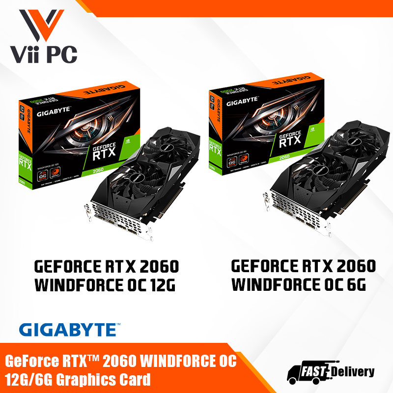 GIGABYTE GeForce RTX WINDFORCE OC 2.0) GDDR6 Graphics Card(GV-N2060WF2OC-12GD)(GV-N2060WF2OC-6GD) Lazada Singapore