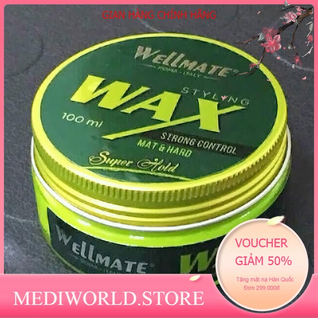 Wax vuốt tóc nam Wellmate Styling Strong Control 100ml