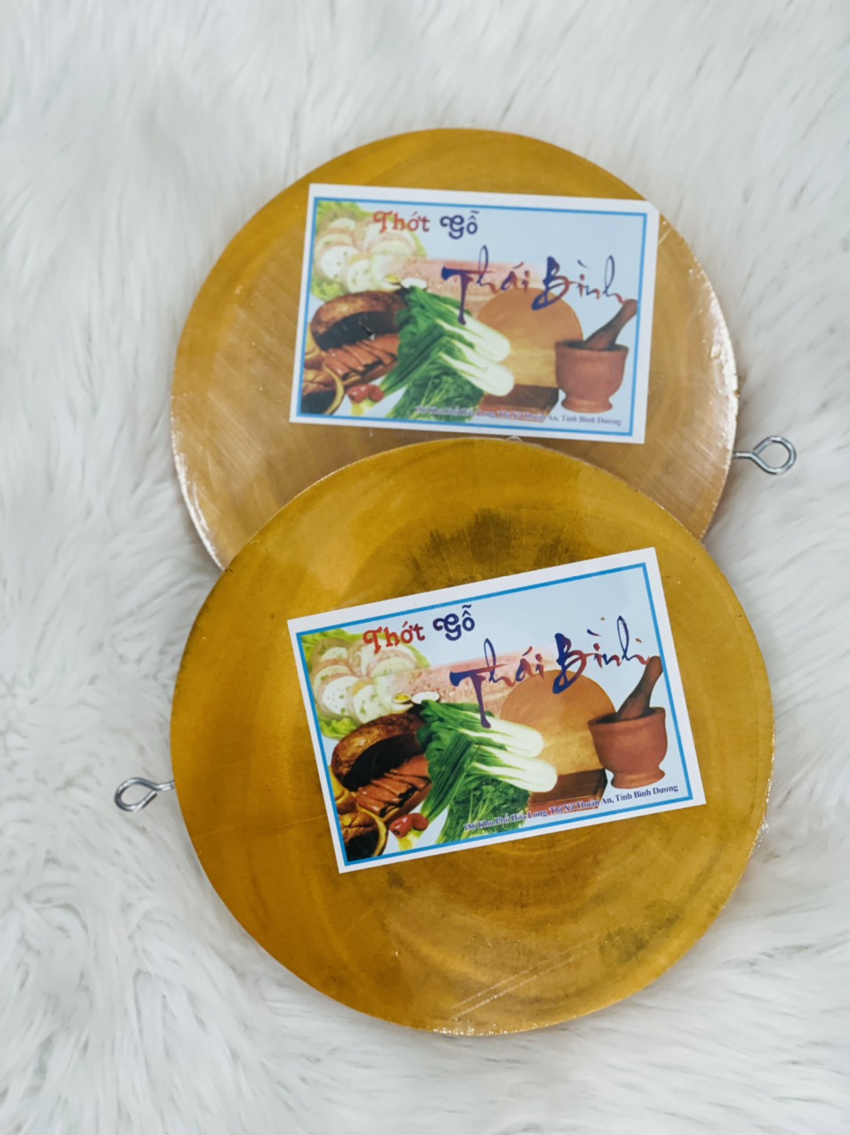 Thớt gỗ tròn Thái Bình (02 size đường kính: 23cm, 27cm)