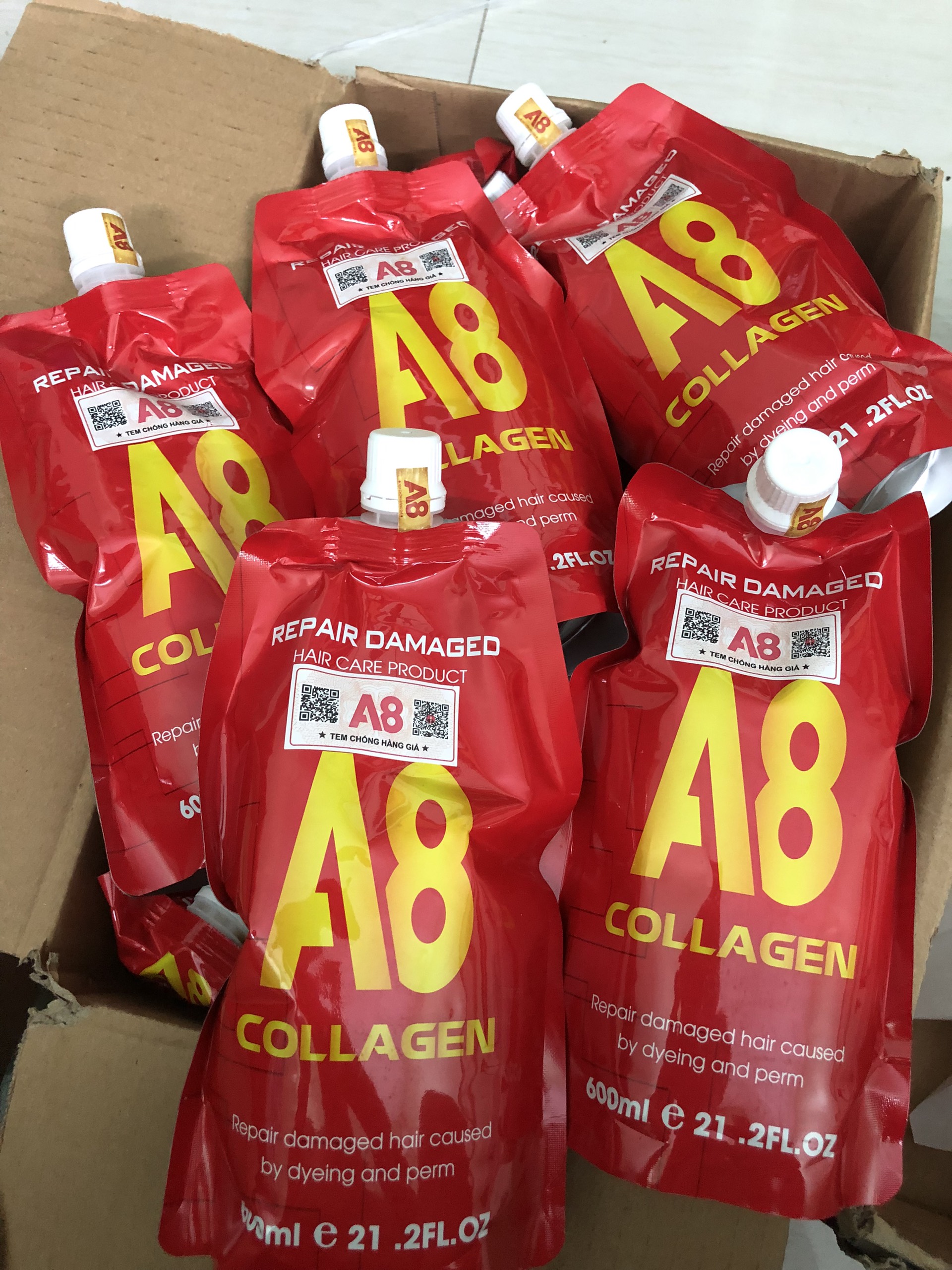 HẤP DẦU Ủ TÓC COLLAGEN A8 600ml CAO CẤP