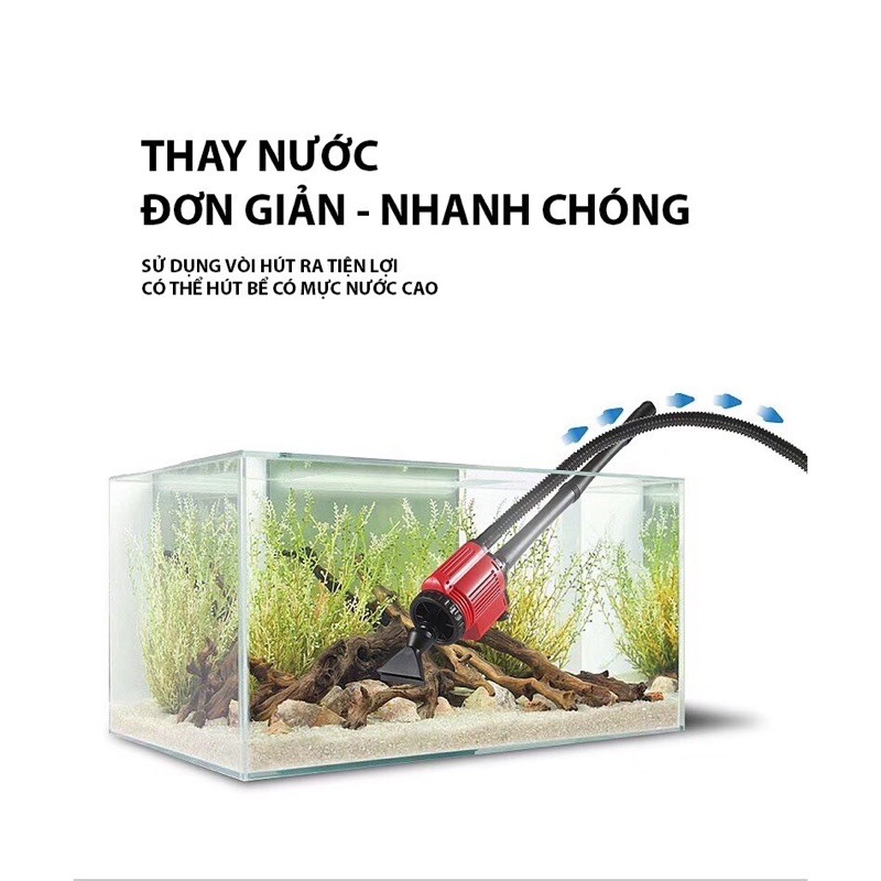 MÁY HÚT CẶN - DỌN VỆ SINH BỂ CÁ ĐA NĂNG 6 ĐẦU NO.1