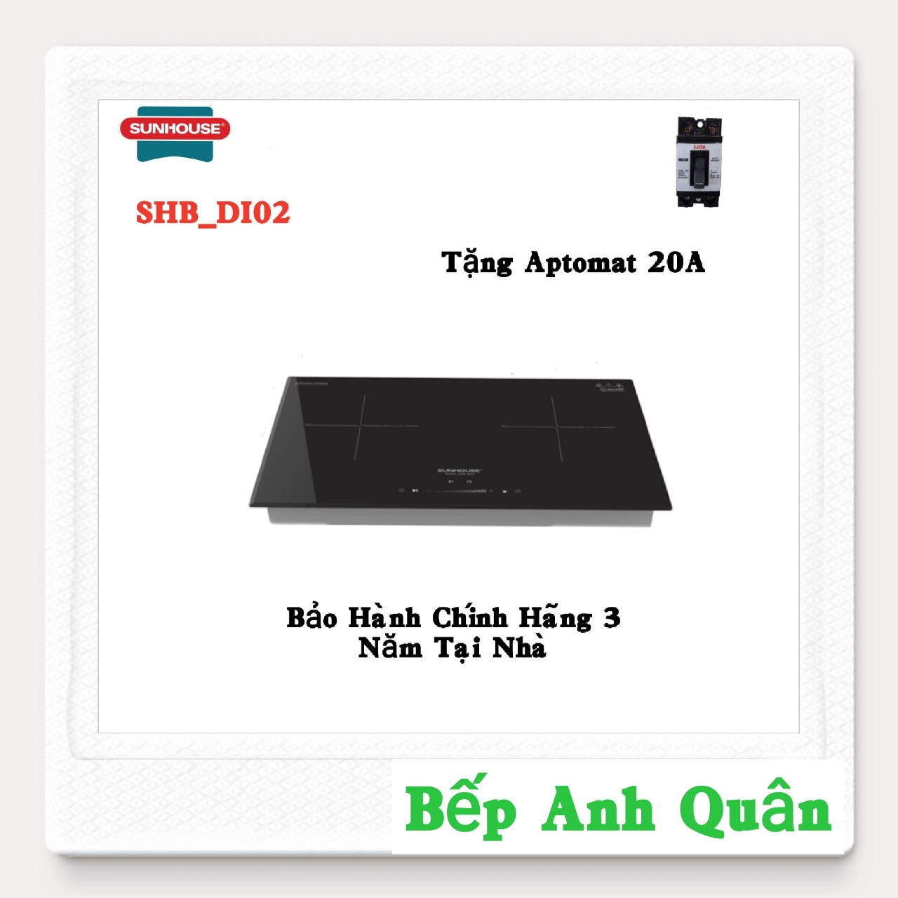 Bếp từ đôi cao cấp sunhouse di02