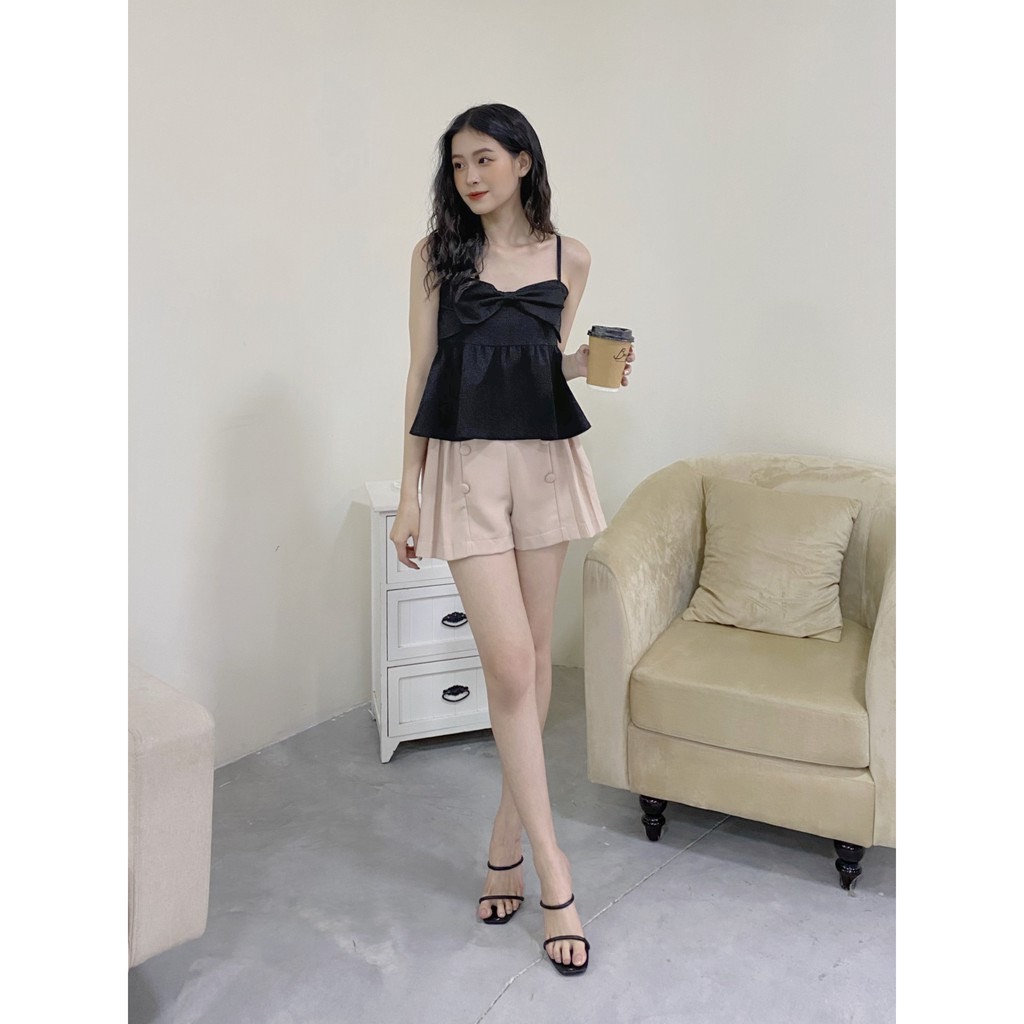 YU CHERRY | Áo nữ Linen Cami Bow Top YA382