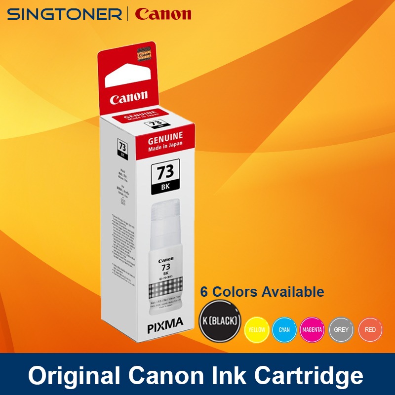 [Original] Canon 73 Black Cyan Magenta Yellow Refill Ink Bottles for