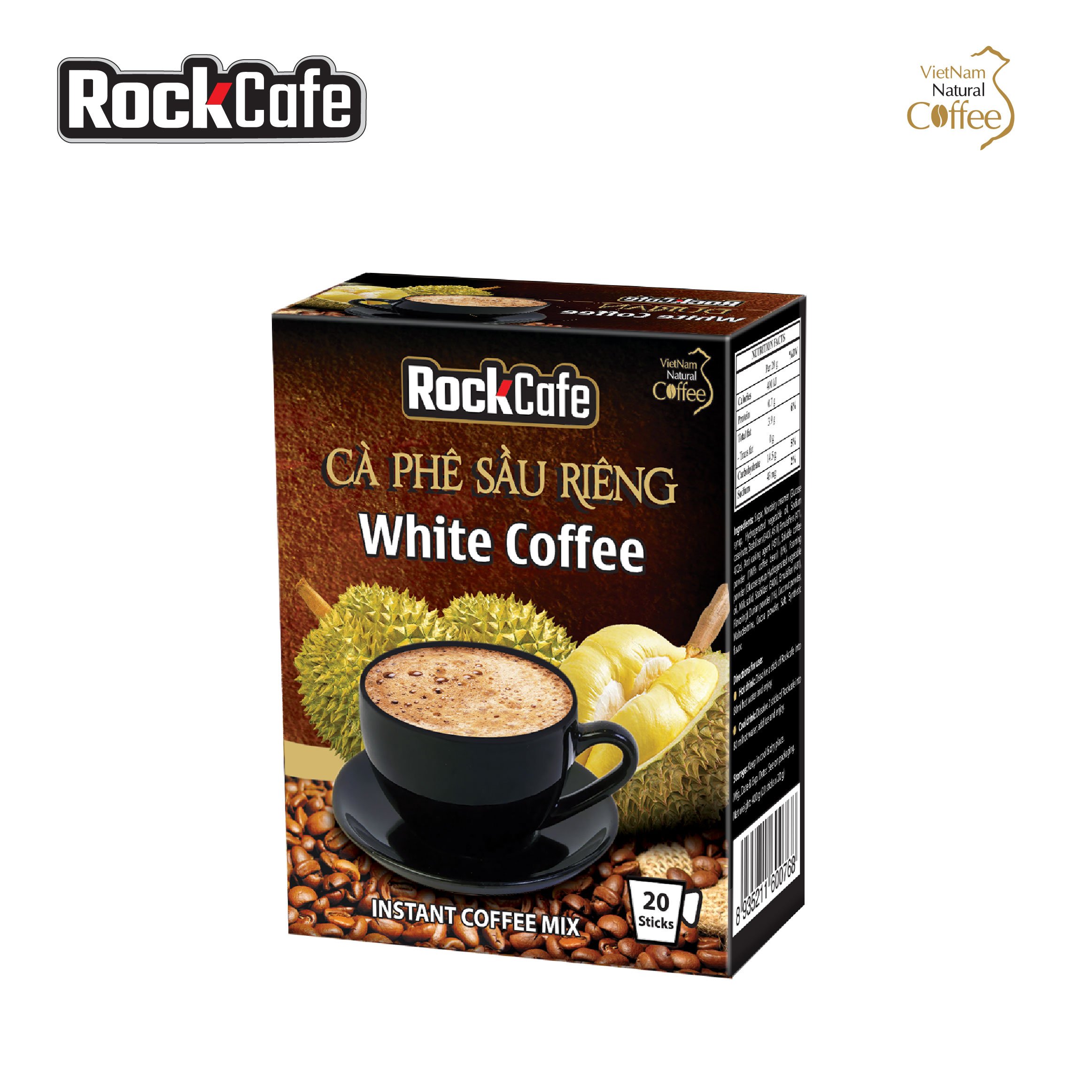 [HCM]Cà phê sầu riêng ROCKCAFE (Hộp 20 gói x 20 gr) thumbnail