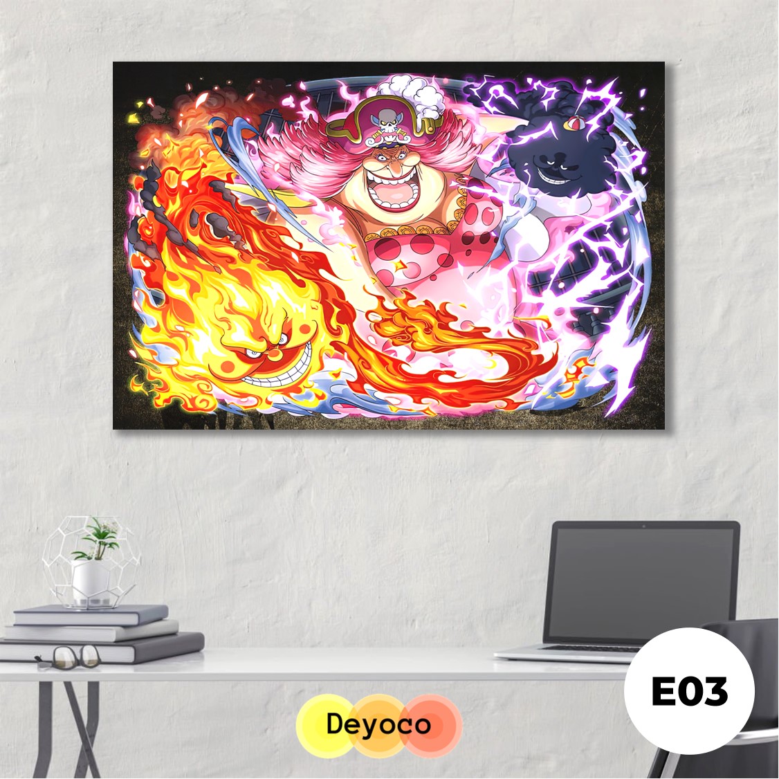 Tranh dán tường one piece 3D