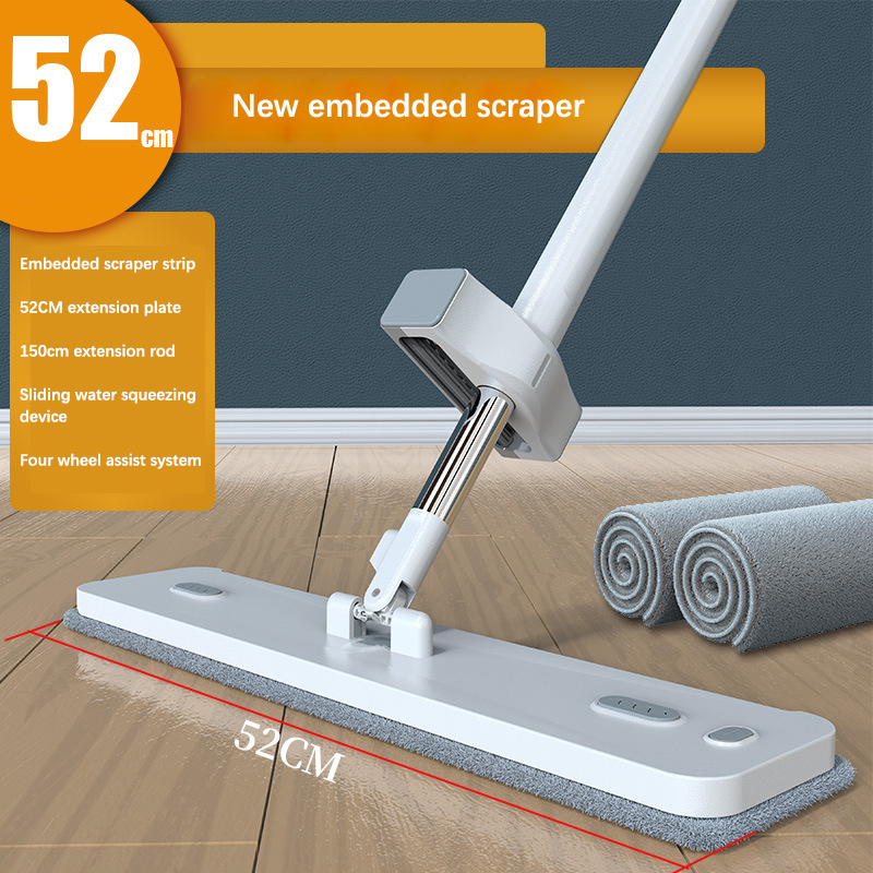 Mop Hand free household extended flat mop absorbent thickening mop