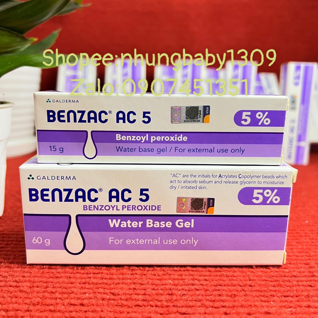 KEM loại bỏ mụn MỤN THÂM BENZAC AC 5% (60g)
