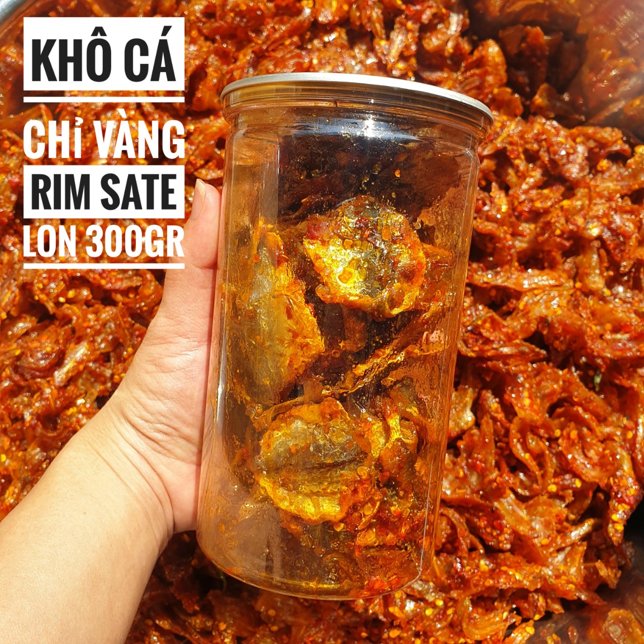 Dry fish floss Gold sauce sate can 300gram