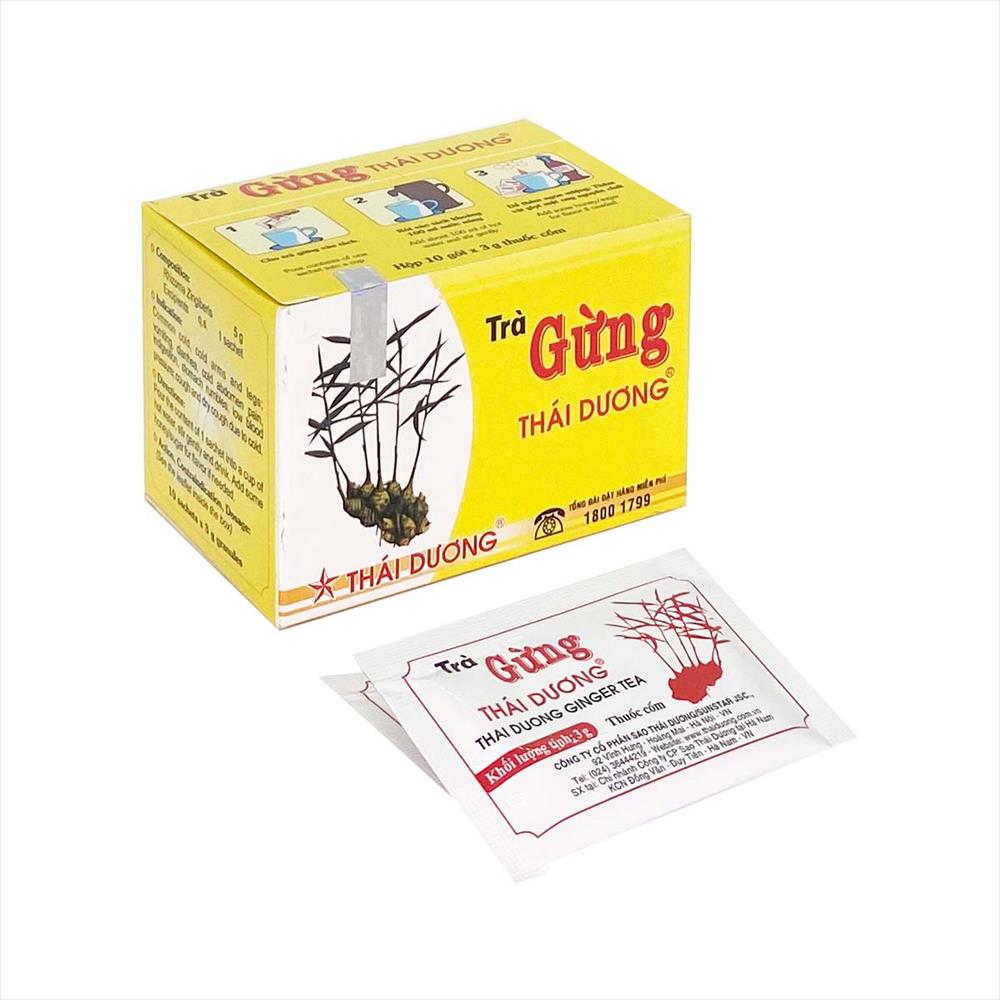 TRÀ GỪNG THÁI DƯƠNG HỘP 10 GÓI